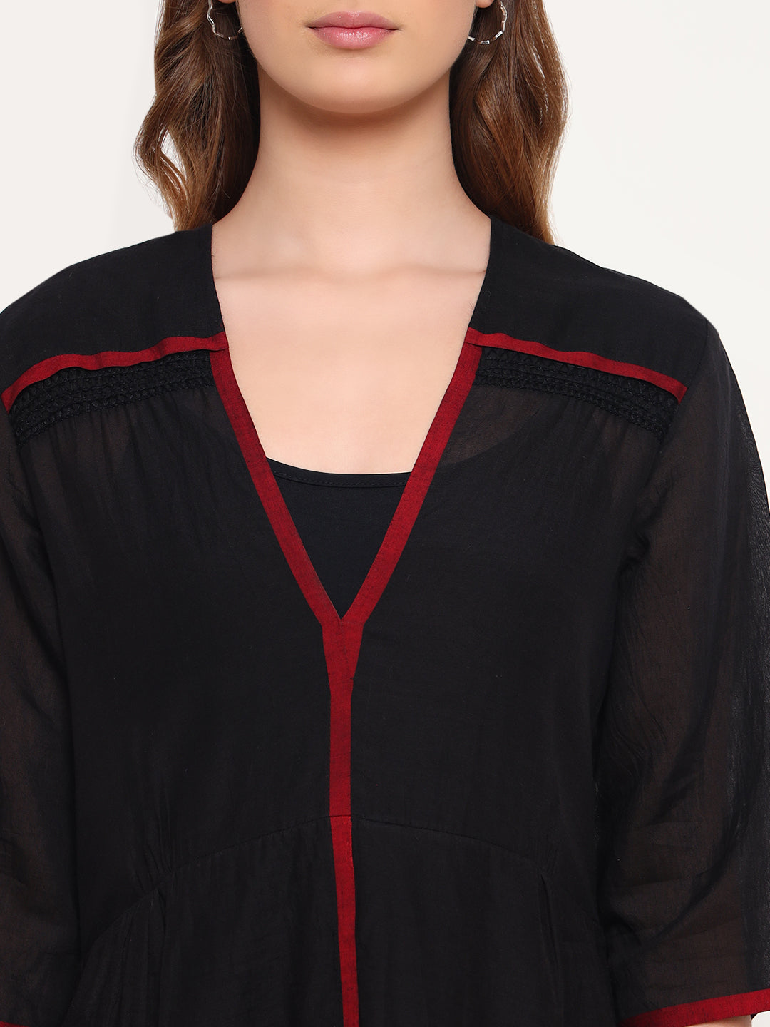 Black silk selvedge dress