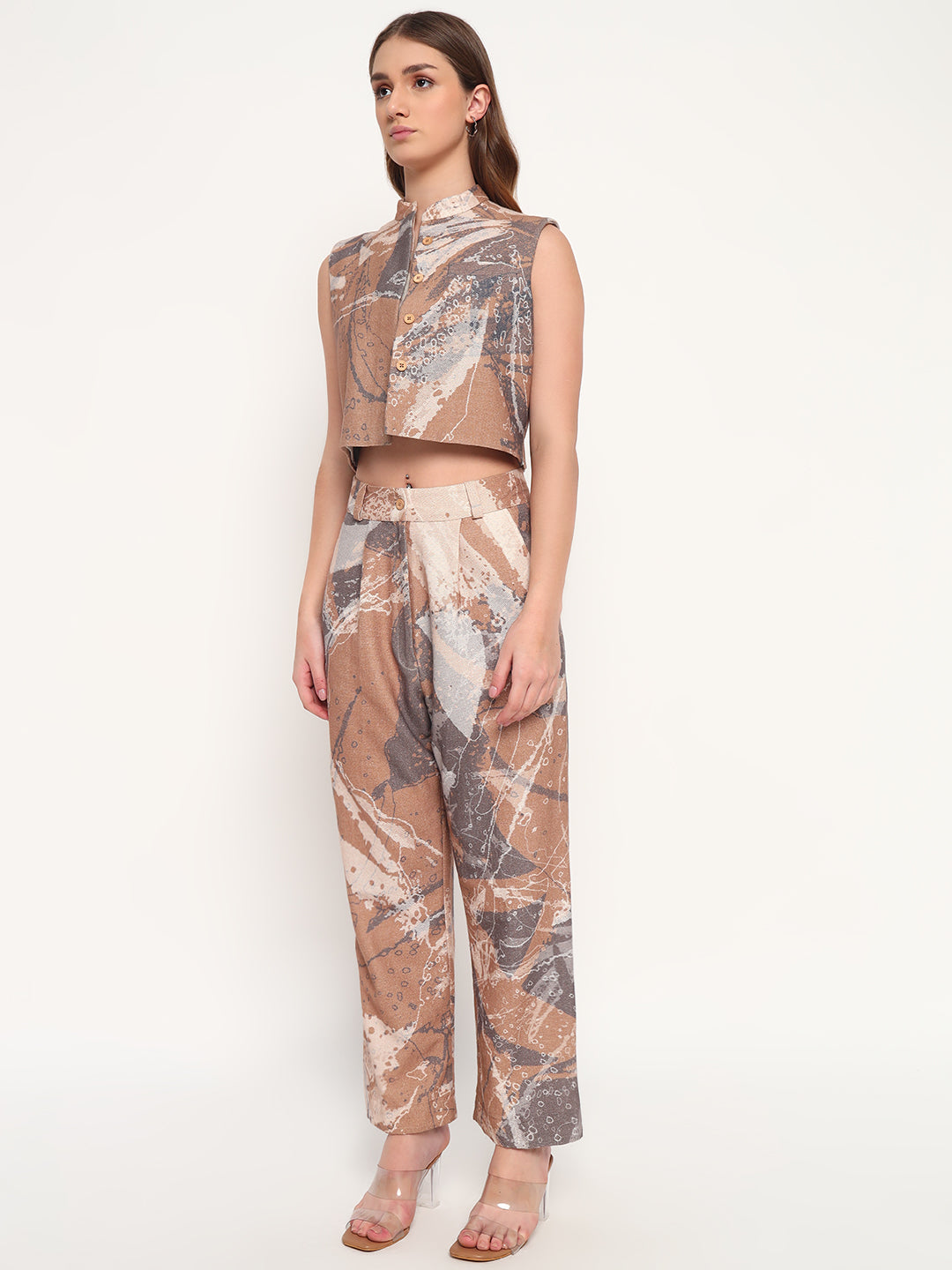 Printed cotton suit
