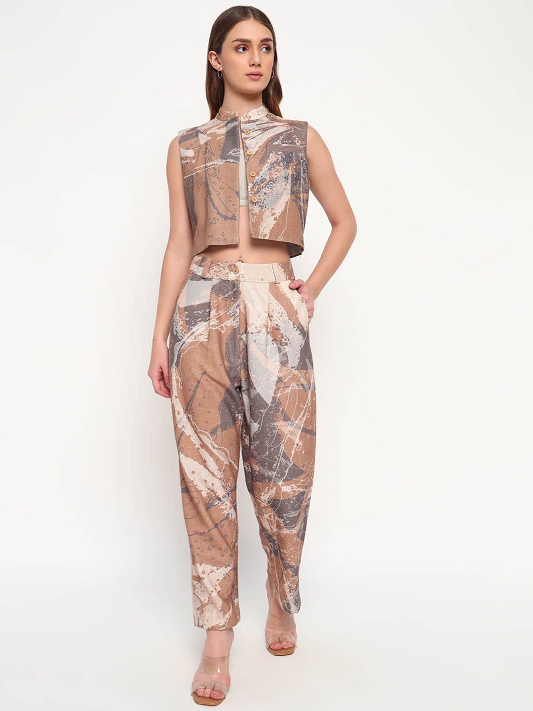 Printed cotton suit